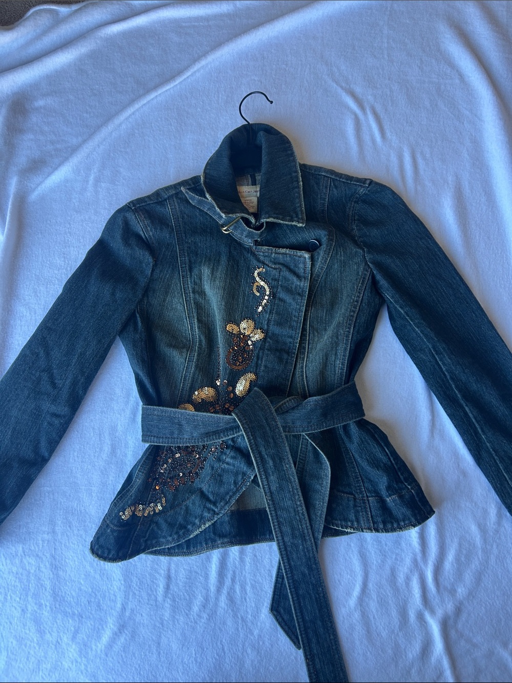 Y2K Calvin Klein embroidered denim jacket
